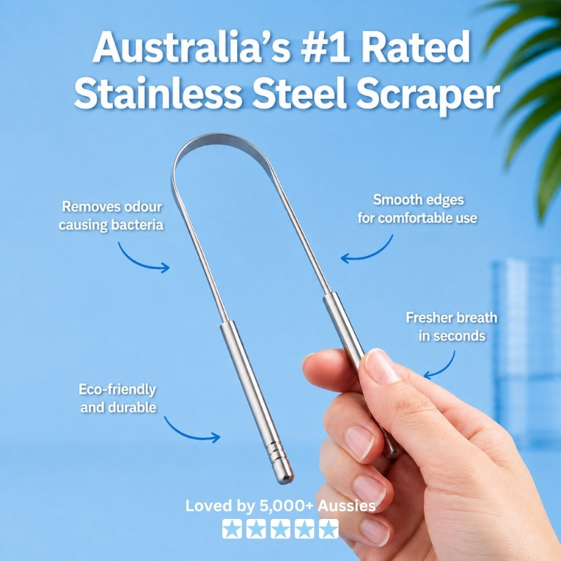 HealthySmyle™ Stainless Steel Tongue Scraper