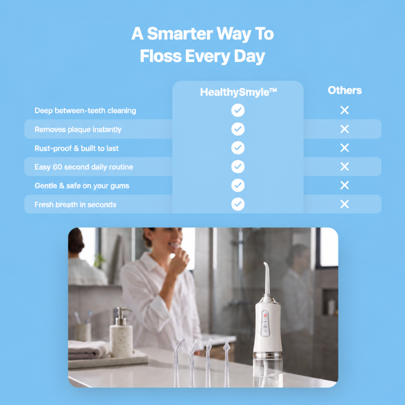 HealthySmyle™ Premium Replacement Water Flosser Tips | 4-pack