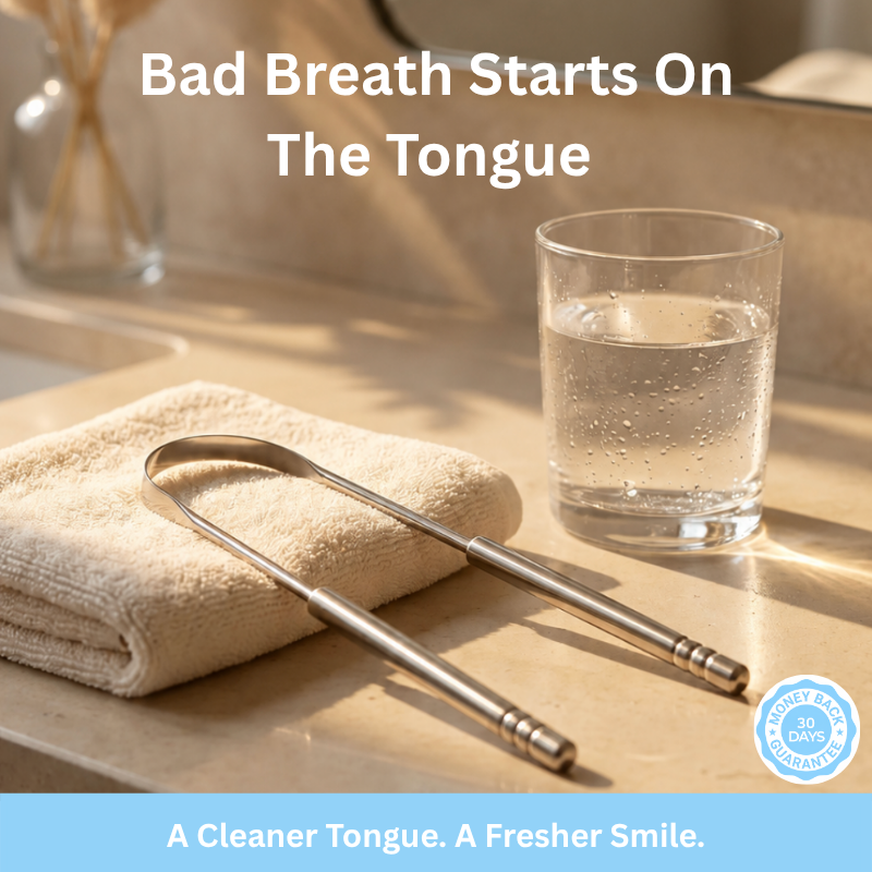 HealthySmyle™ Stainless Steel Tongue Scraper