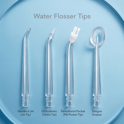 Premium Replacement Water Flosser Tips | 4-pack