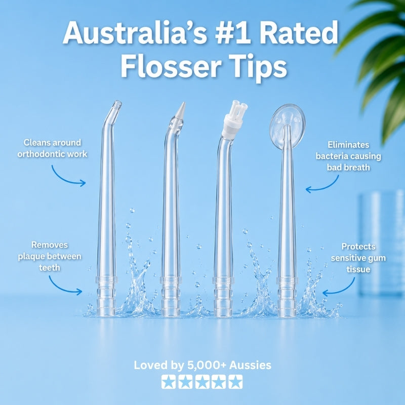 HealthySmyle™ Premium Replacement Water Flosser Tips | 4-pack
