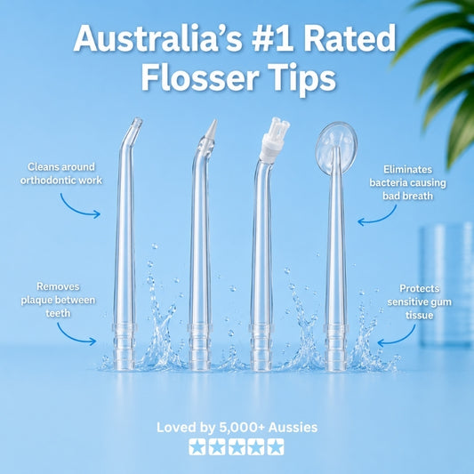 HealthySmyle™ Premium Replacement Water Flosser Tips | 4-pack