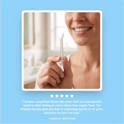 HealthySmyle™ Premium Replacement Water Flosser Tips | 4-pack
